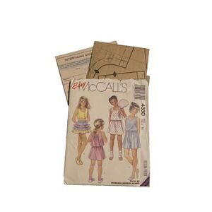 EASY MCCALLS 4330 Uncut Sewing Pattern. Girls Tops and shorts. Size 14. NEW